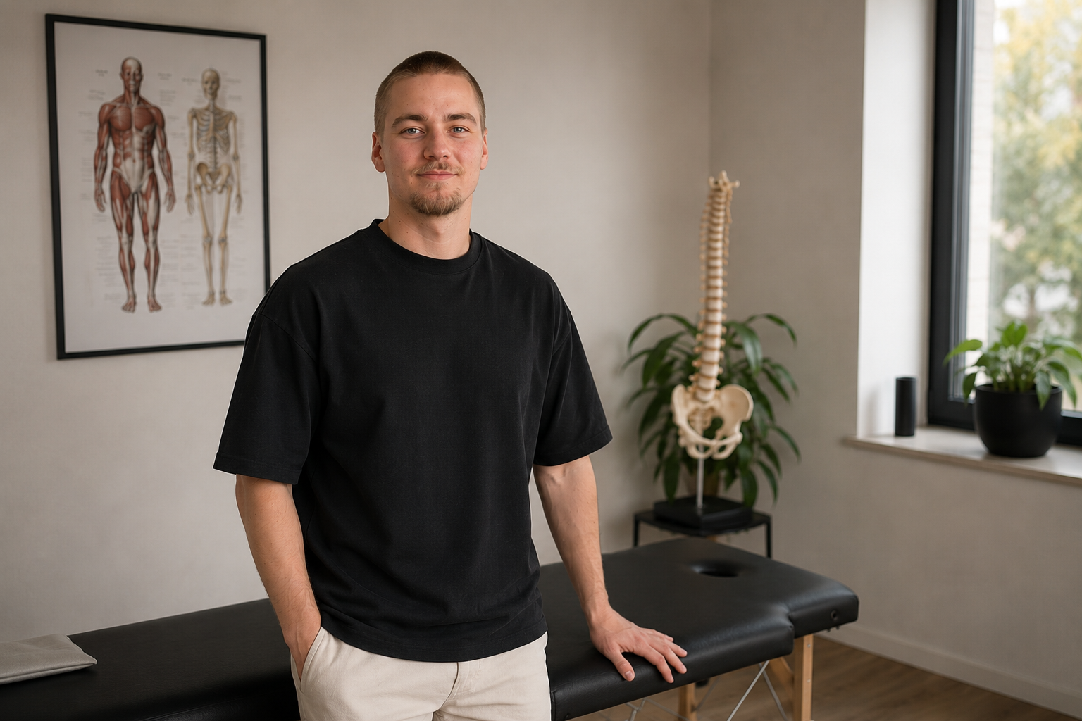 Dietrich Ens, Physiotherapeut, im Behandlungsraum